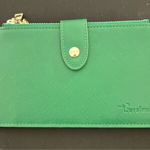 New Travelambo Green RFID Women’s Large Bifold Multi Card Travel Wallet